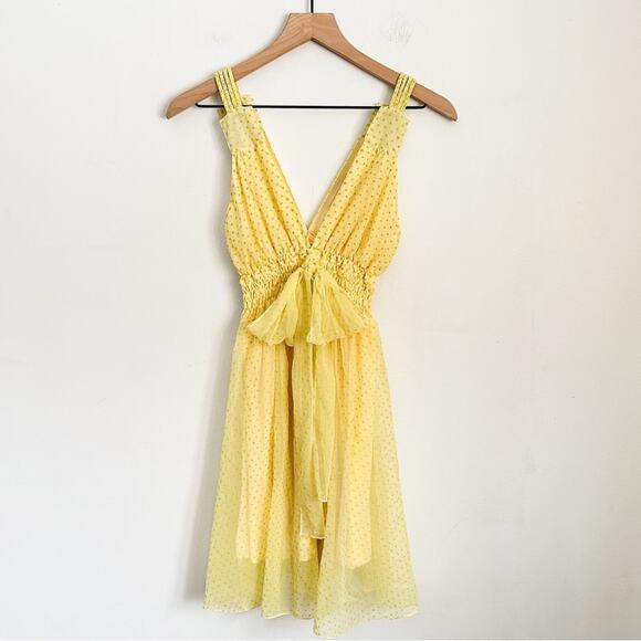 Traffic People Dresses & Skirts - Traffic People Sleeveless Heart Mini Dress Yellow Size S